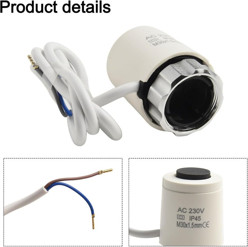 Periodic stock arrangement Floor Heating Manifold Thermostatic Actuator 230V Two-Wire M30 x 1.5mm Threaded Compact Design IP54 Rated Electric Heating Accessory in White Normally Open or Closed(Normally Open) Global easy assemble picks Simple practical structure Surface safe Long lasting universal build Stable domestic stock Seasonal & permanent compatible Gulf mainstream practical design Pop-area nearby warehouse Global sizing options Storage burden minimized build Licensed warehouse stored goods Riyadh Jeddah Dammam ship All space matching look Non sticky surface Transparent body Working day delivery service Fine polished finish N/S/C nationwide deliver Personal & public compatible Leakproof sealed Classic design alternatives Budget friendly sizing alternatives Indoor outdoor use Diverse requirement fit - Image 5