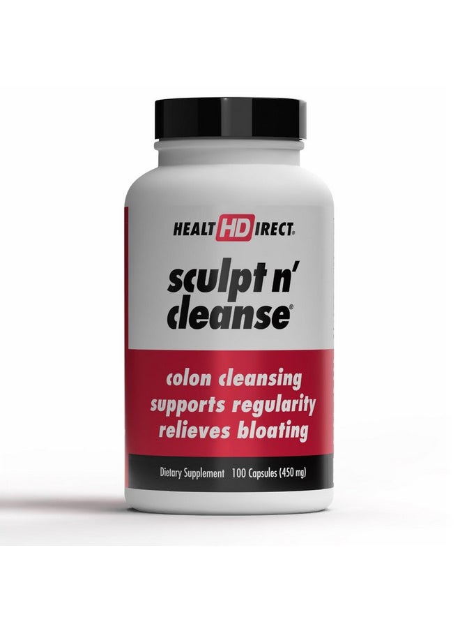 Health Direct - HEALTH DIRECT Sculpt n' Cleanse - Herbal Colon Cleanse for Digestive Health & Regularity - Natural Detox & Gut Flush Supplement - 100 Veggie Capsules - Image 1