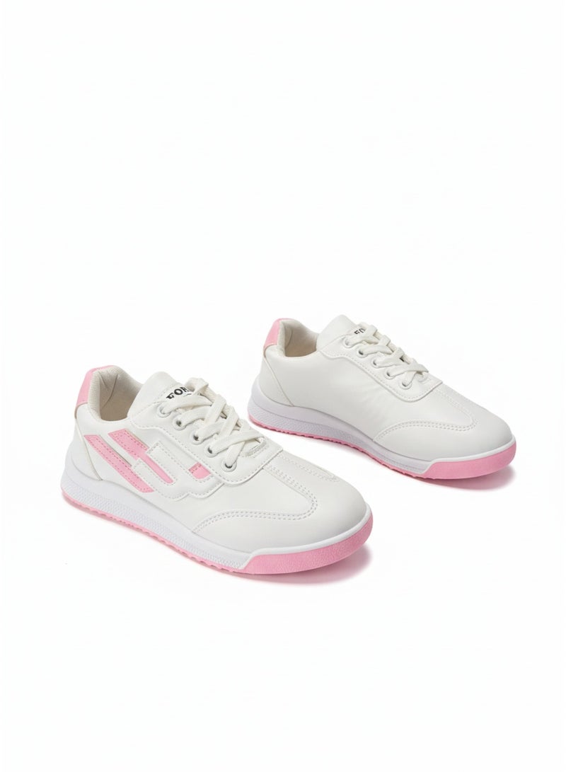 Vbranda Trendy women's sneakers with a modern design L-1086-WHITE&PINK - Image 2