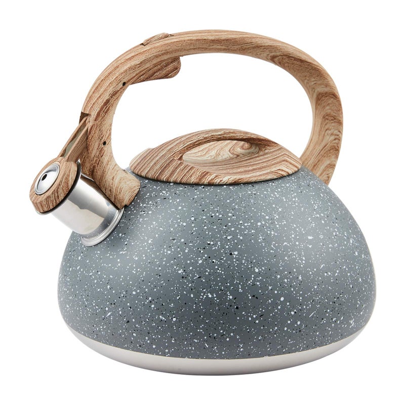 sp Whistling Tea Kettle Stainless Steel TeapotTeakettle for Stovetop Induction Stove TopFast Boiling Heat Water Tea Pot 22 QuartGray
