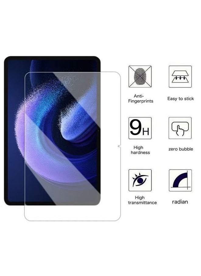 Xiaomi Pad 6 / Mi Pad 6 Pro 11 Inch Tempered Glass Screen Protector – High Transparency, Delicate Touch, Anti-Explosion, Smooth Arc Edges, Easy Installation, Screen Protector for Xiaomi Pad 6