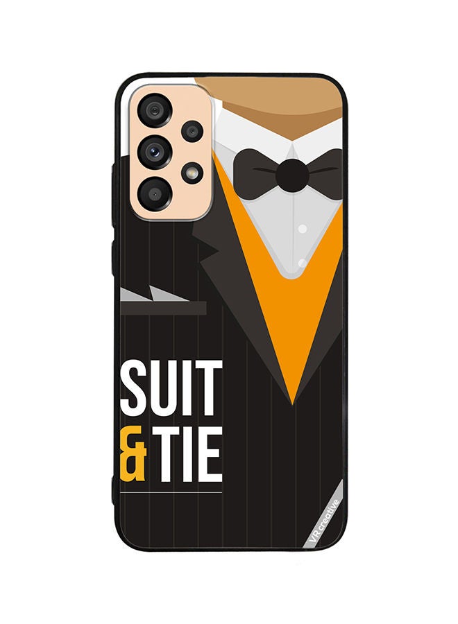VR CREATIVE Protective Case Cover For Samsung Galaxy A23 Suit N Tie Design Multicolour - Image 1