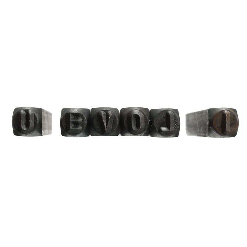 36pcs 4mm Stamps Letters Alphabet Numbers Punch Set Wood Leather Steel Punch Tool Leather Craft Stamp (27 Letters and 9 Numbers) - Image 5