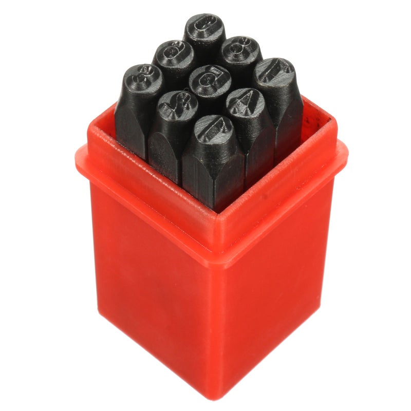 36pcs 4mm Stamps Letters Alphabet Numbers Punch Set Wood Leather Steel Punch Tool Leather Craft Stamp (27 Letters and 9 Numbers) - Image 1
