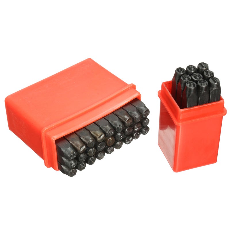 36pcs 4mm Stamps Letters Alphabet Numbers Punch Set Wood Leather Steel Punch Tool Leather Craft Stamp (27 Letters and 9 Numbers) - Image 4