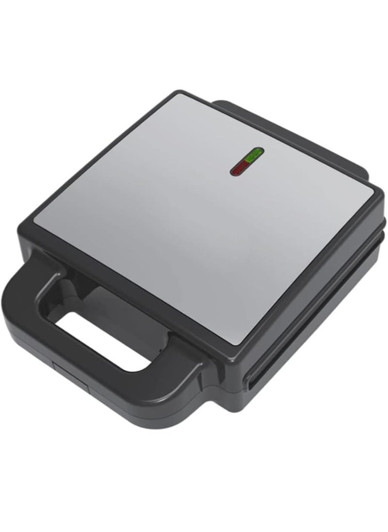 Generic - 7-in-1 Sandwich Maker and Multi Snack Maker 2400W, 2-Slot Non-Stick with Removable Plates for Grill, Toaster, Pancakes, Cookies, Waffles, Donuts, Cupcakes - Dishwasher Safe, Metal Black - Image 1