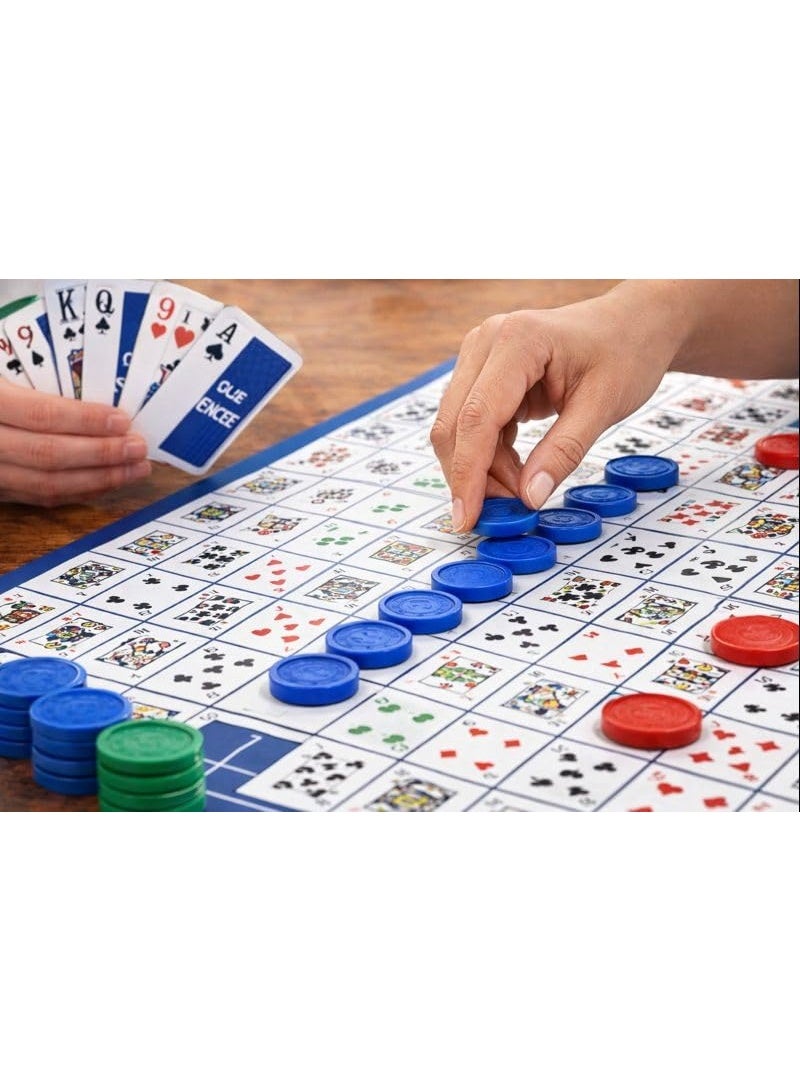 Sequence Strategy Board Game | Fun & Challenging Family Game | Card & Chip Based Logic Game | for Kids & Adults, Gift Set for Kid, Ages 7+Year (2–12 Players) - Image 3