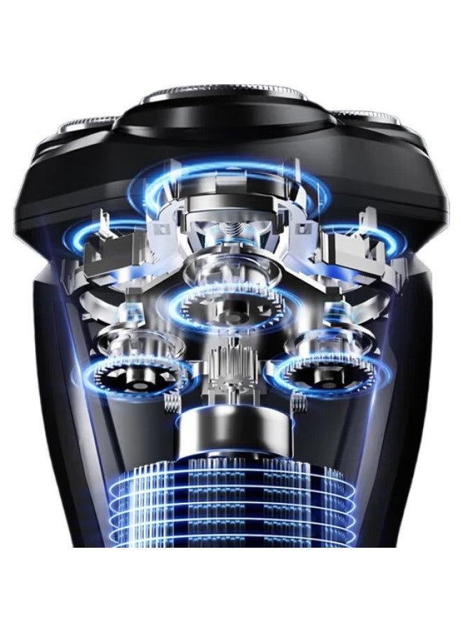 Aux Electric Shaver Portable Charging 10W High Power Rotary 3-Blade Shaver Gift For Father Boyfriend Husband Birthday New Year - Image 2