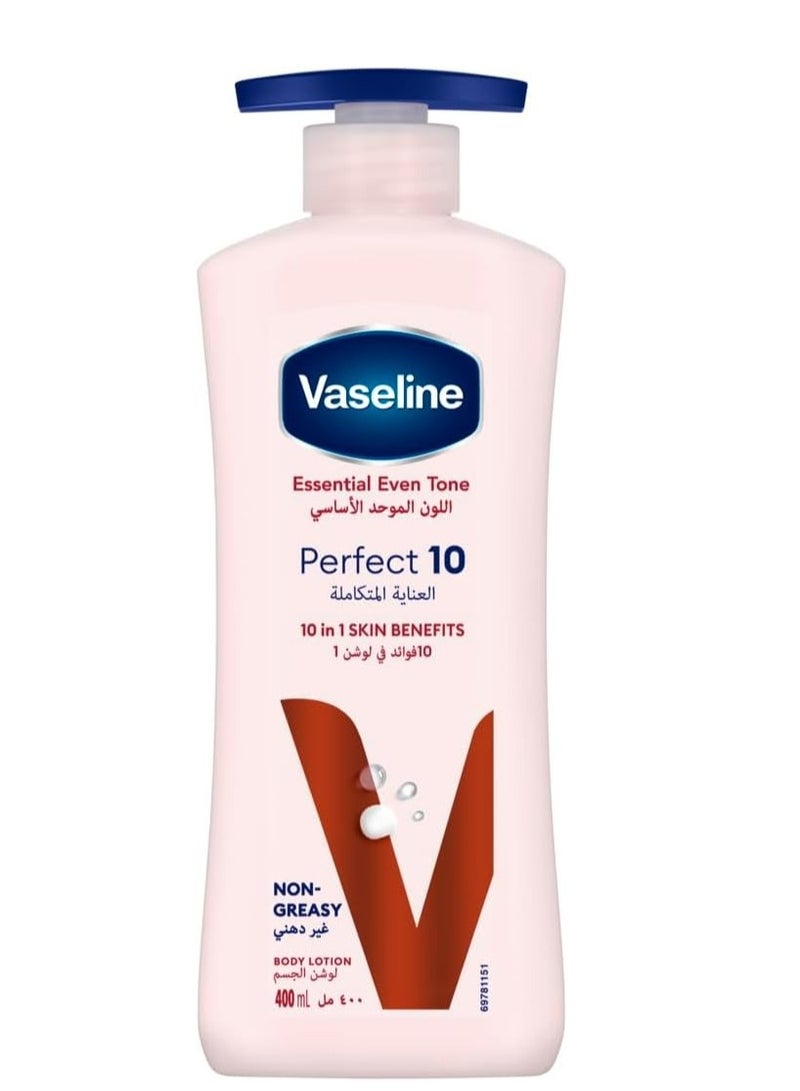 فازلين لوشن فازلين للجسم أساسي لتوحيد لون البشرة مع عامل حماية من الشمس 24 وفيتامين ب3 ومضادات الأكسدة لبشرة موحدة اللون، 400 مل - Image 1