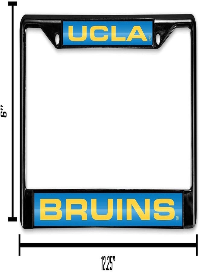 Rico UCLA Bruins NCAA Black Metal Laser License Plate Frame - Set of 2 - Image 4