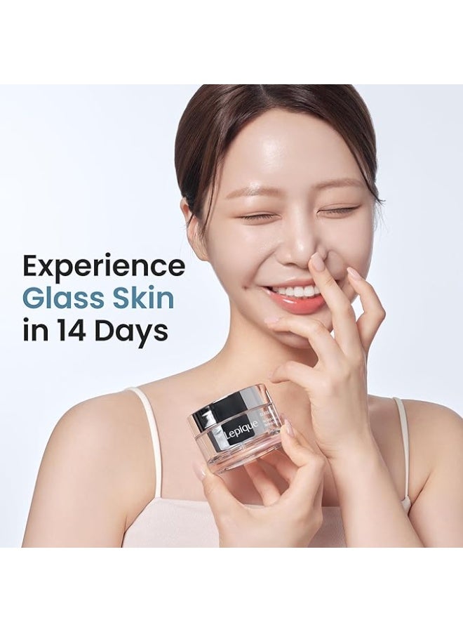 Lepique Retinol Night Cream 50ml - No.1 Korean Premium Overnight Repair Cream for Face and Neck - Collagen, Centella - Anti aging Skin Cream, Moisturizer Face Cream, (Unscented, with Spatula) - Image 2