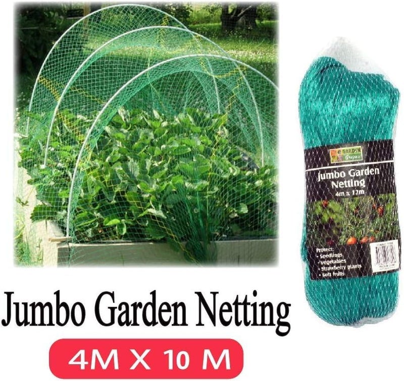 Proxima Direct 4x10 m Garden Netting Green Anti Bird Protection Net Mesh Protect Seedlings Plants Flowers Fruit Trees Vegetables from Rodents Birds Deer Reusable Fencing - Image 2
