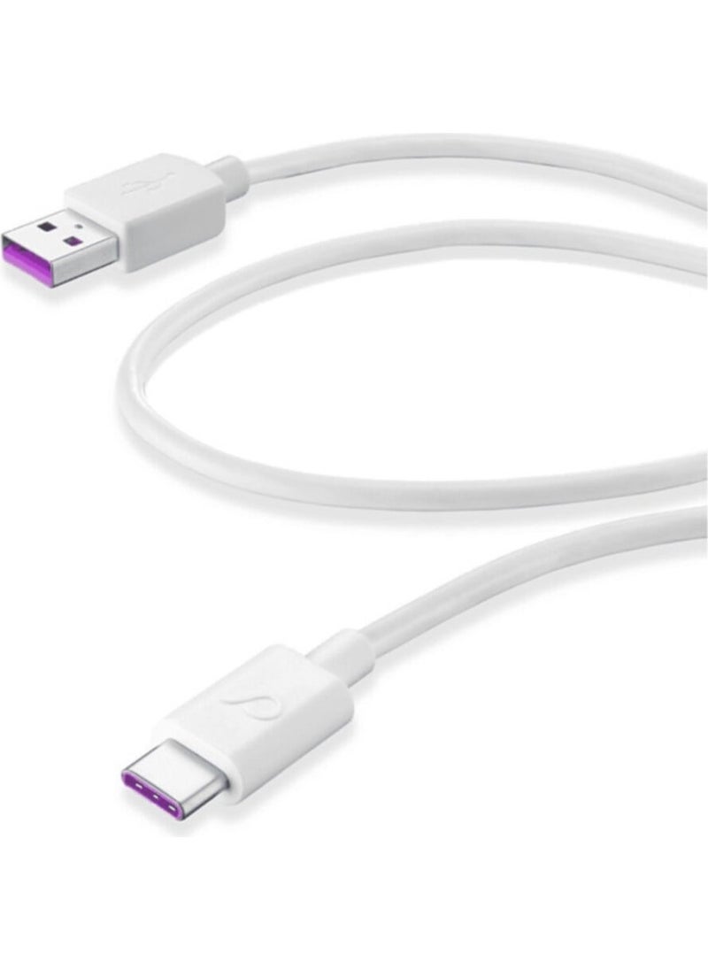 USB Charging + Data Cable Sc - Usb-C Supercharge 480 Mbps Charging and Data Cable White