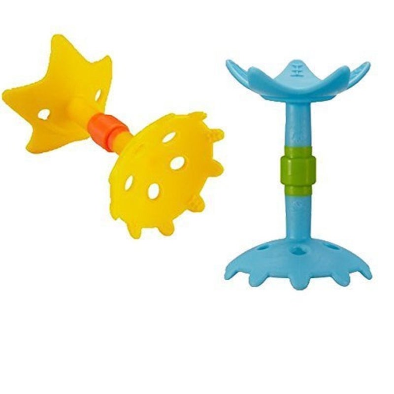Innobaby EZ Grip Massaging Teether Set  Yellow and Blue Star - Image 1