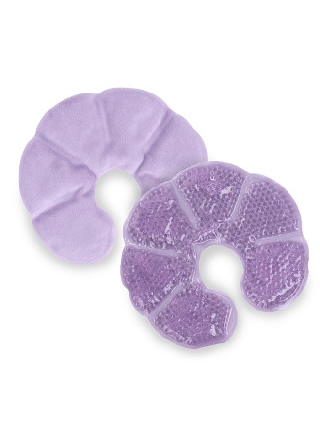 NEWGO Breast Ice Pack 2 Pack Gel Ice Pack for Breast Surgery, Reusable Nursing Ice Pack Hot or Cold Therapy Breast Pad for Breastfeeding, Engorgement Relief (Purple) - Image 1
