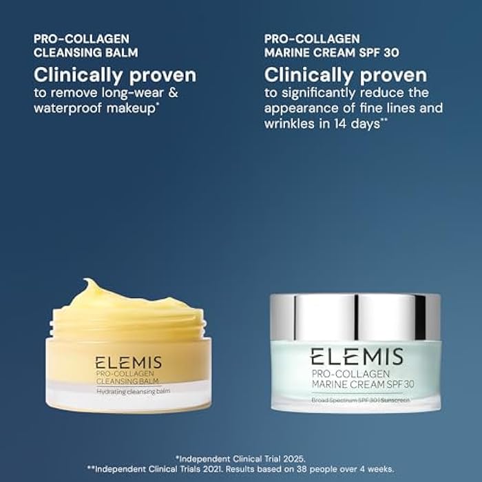 ELEMIS Pro-Collagen North Stars | Cleansing Balm & Marine Cream SPF 30 | Anti-Aging Skincare Duo, Hydrating Face Cleanser & Moisturizer Luxury Gift Set - Image 3
