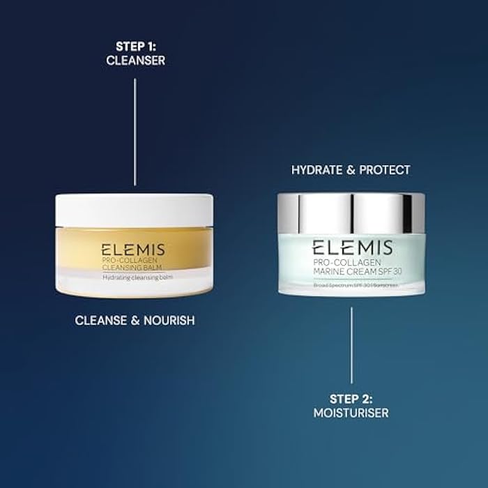 ELEMIS Pro-Collagen North Stars | Cleansing Balm & Marine Cream SPF 30 | Anti-Aging Skincare Duo, Hydrating Face Cleanser & Moisturizer Luxury Gift Set - Image 5