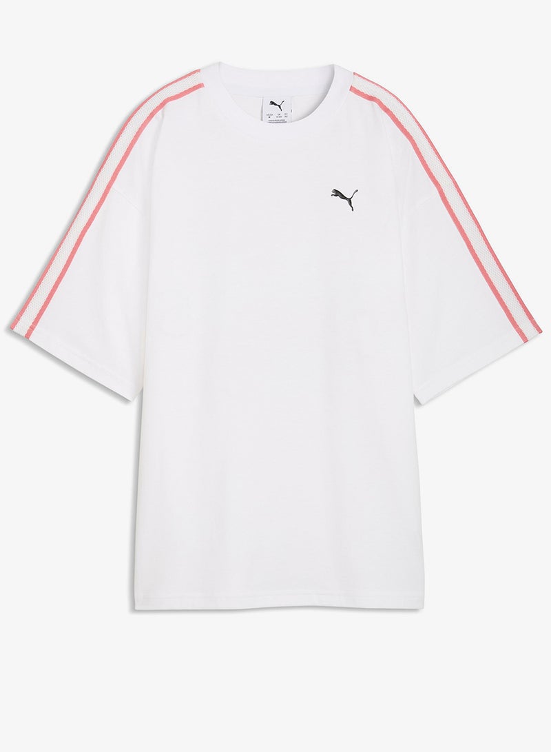 بوما تيشيرت شبابي واسع بطبعة سحاب مضيء - Image 4