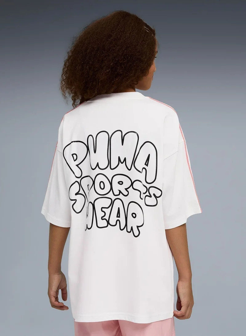 PUMA Youth Luminous Cloud Oversized Graphic T-Shirt