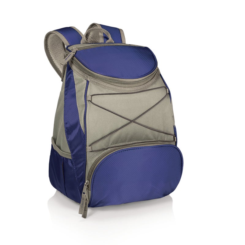 PICNIC TIME ONIVA  a Picnic Time brand PTX Backpack Cooler Soft Cooler Backpack Insulated Lunch Bag Navy Blue with Gray Accents 