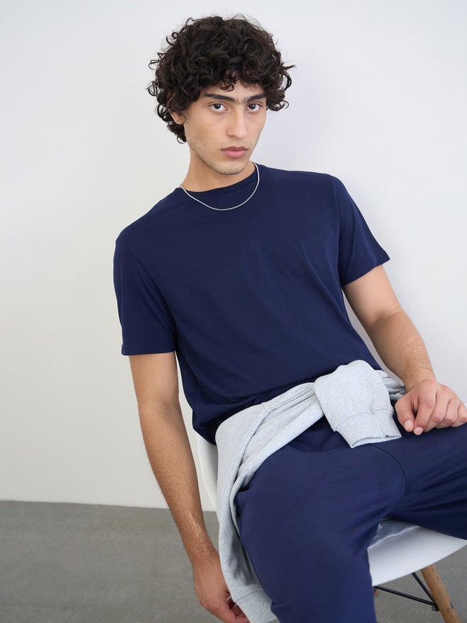 Styli Men Regular Fit Cotton Rich Jersey T-Shirt - Image 1