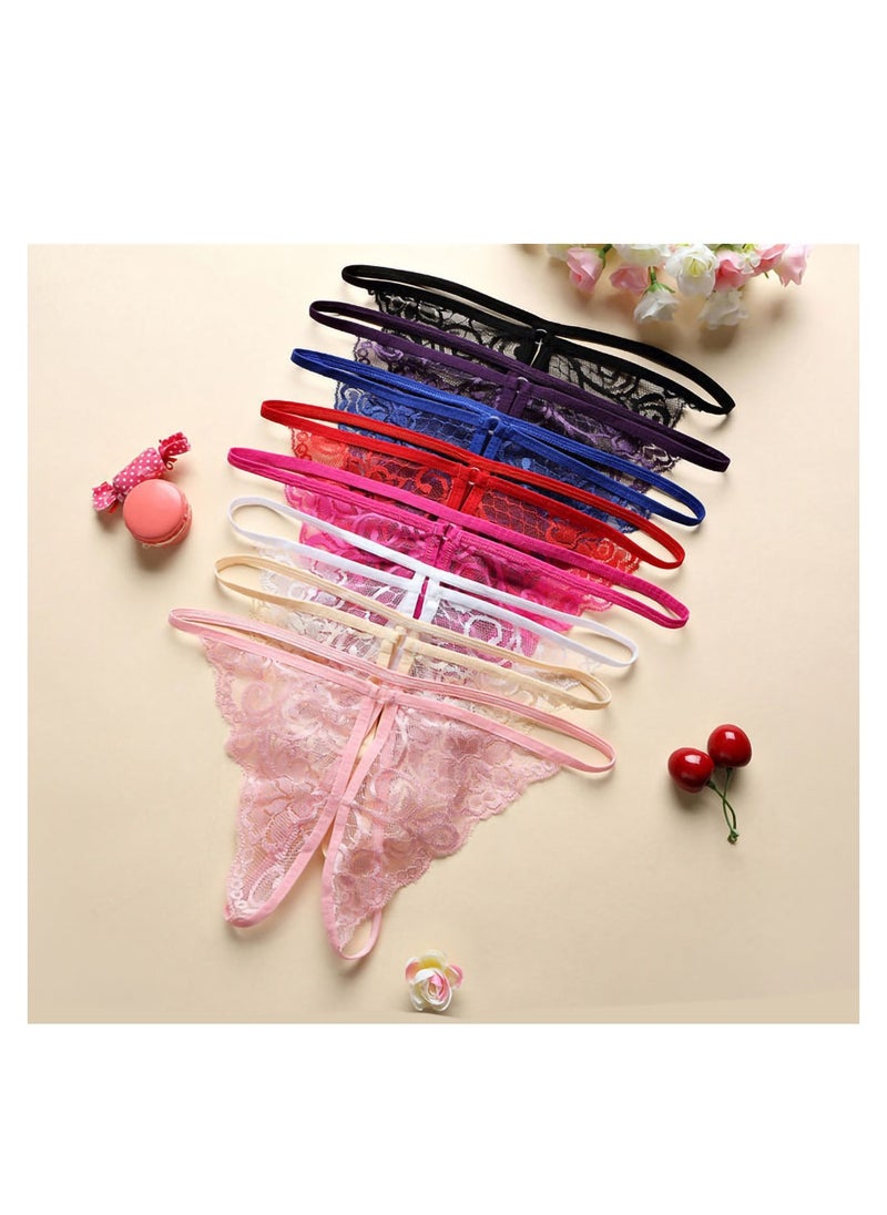 Generic - Ladies Fashion Lingerie Bra Thong Open Crotch Gift Pink - Image 1