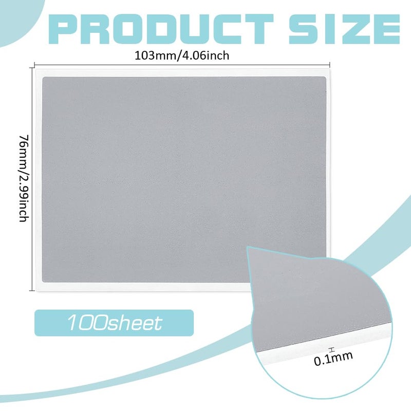 FINGERINSPIRE 100 Sheets Full Sheet Scratch Off Stickers, Grey, Rectangular, 4.1x3inch, DIY Scratch Off Labels for Gender Reveal Raffle Tickets Games - Image 2