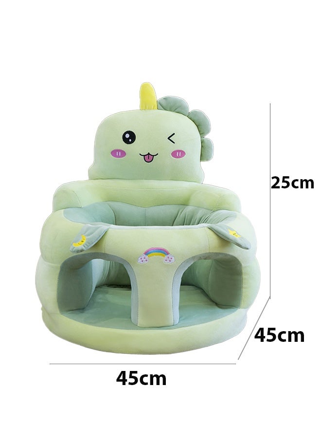 Berma Baby Baby Sitting Chair, Baby Sofa Toy, Baby Support Seat, Baby Comfort Learning Seat, Learning Sitting and Feeding Chair, Soft and Cute Plush Floor Sofa for Baby to Play, Suitable for Boys and Girls (Green Unicorn) - Image 2