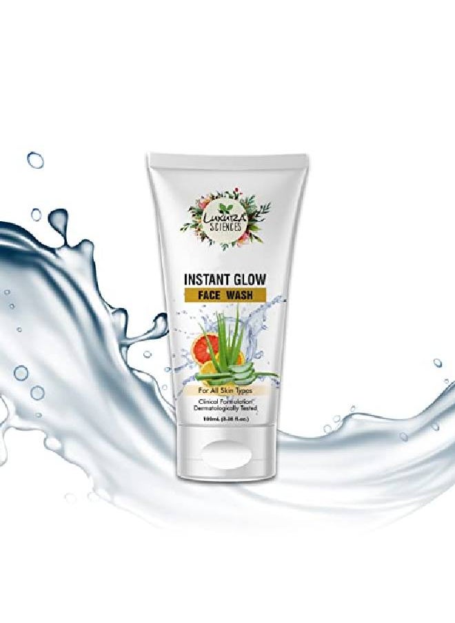Luxura Sciences - Glutathione INSTANT GLOW Face Wash 100ml With l Citrus Extracts and Vitamin E - Image 1