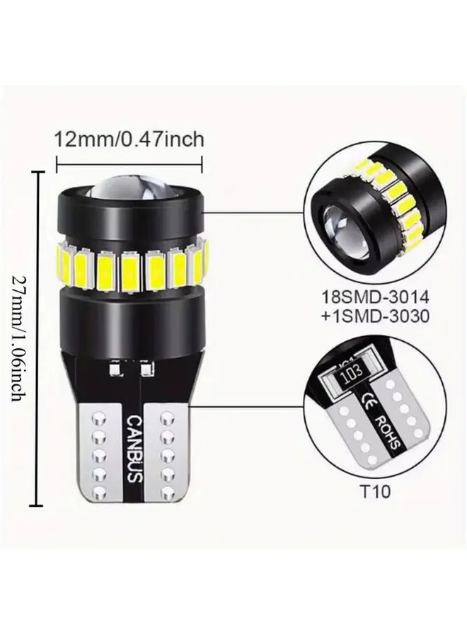 Yellow 2pcs LED Indoor Lighting Kit T10 W5W Lens Projector 720 Spherical RV Ceiling Map Cabinet Light - Image 2