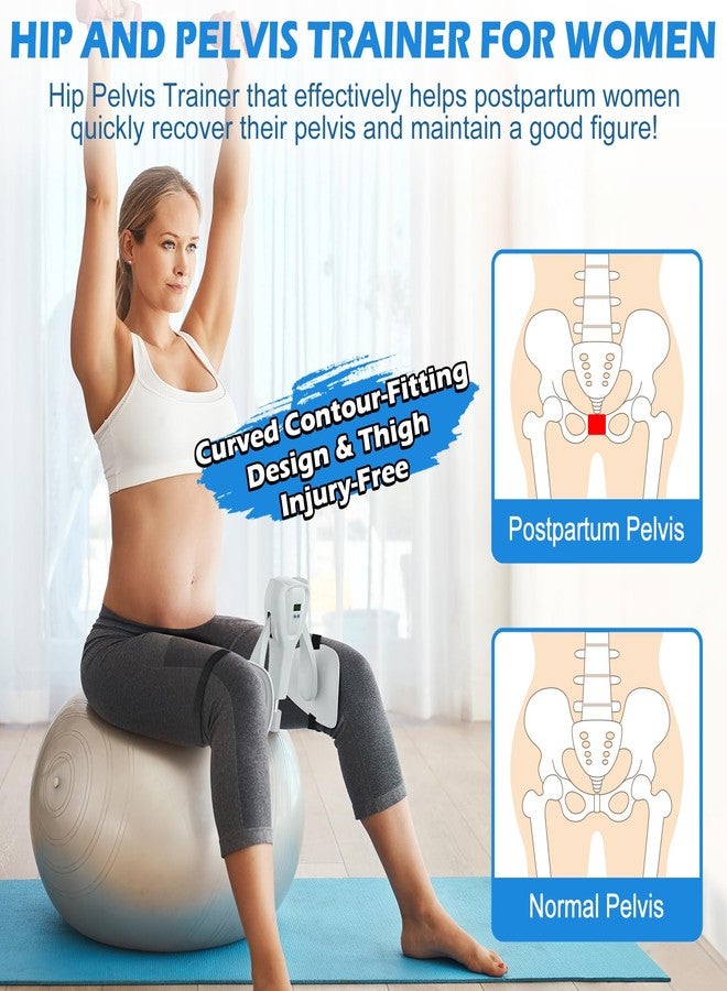 Thighaction 3rd Gen Thigh Master 0-100 lbs Adjustable Resistance Inner Thigh Exerciser Trainer Counter with Leg Straps Band Pelvic Floor Kegel Hip Exercise Workout Equipment Pilates Women Men (White) - Image 5