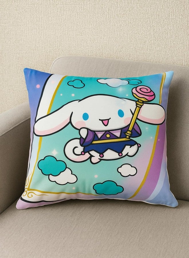 ZQBIEE Polyester Kids Cartoon Prints Cushion with Super Soft Fabric Size 16 inch x 16 inch x 2 inch (Green) - Image 3
