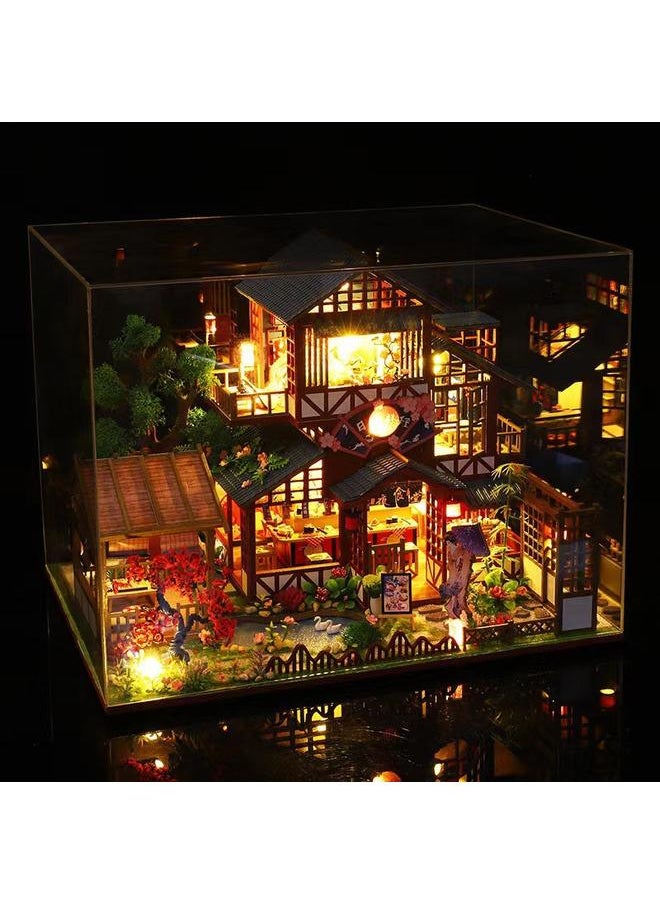 Bluejw - Jiate Diy Cabin And Xiju Wooden Handmade Assembled Japanese Cuisine Building Model Villa Double-Layer Gift Women - Image 1