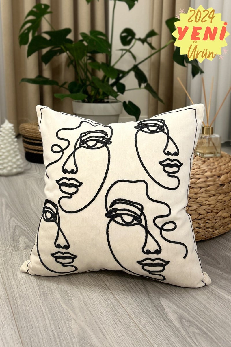Filamente Special Design Real Punch Punch Pattern Bohemian Cushion Cover Beige  - Image 1