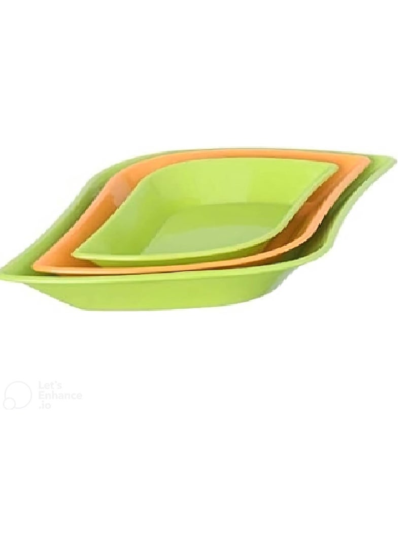 3 قطع من طبق تقديم الطعام، متعدد الألوان - Image 2