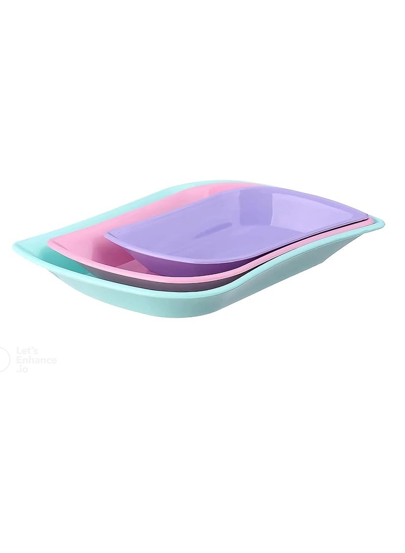 3 قطع من طبق تقديم الطعام، متعدد الألوان - Image 3