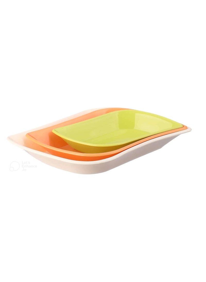 3 قطع من طبق تقديم الطعام، متعدد الألوان - Image 4