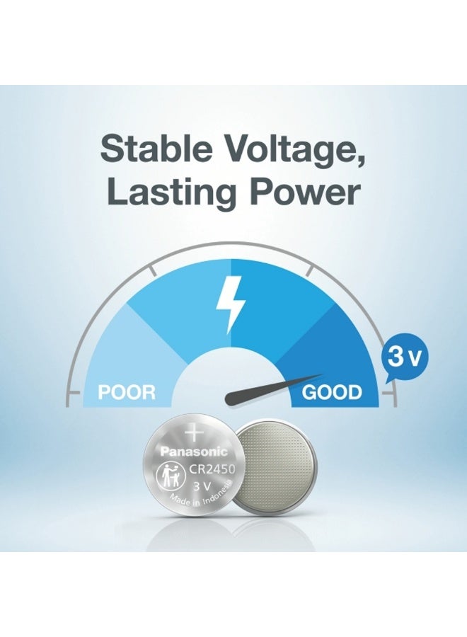 باناسونيك 1-Piece Panasonic CR2450 Lithium 3V Indonesia Battery - Image 4