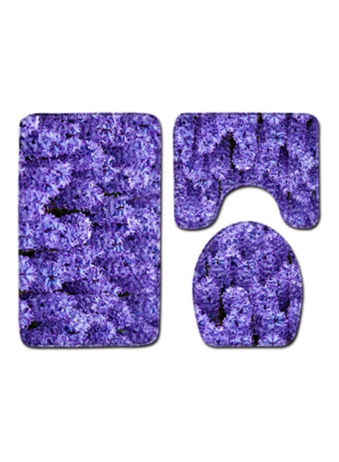 NIBEMINENT 3-Piece Bath Mat Accessory Set multicolour 75x45cm