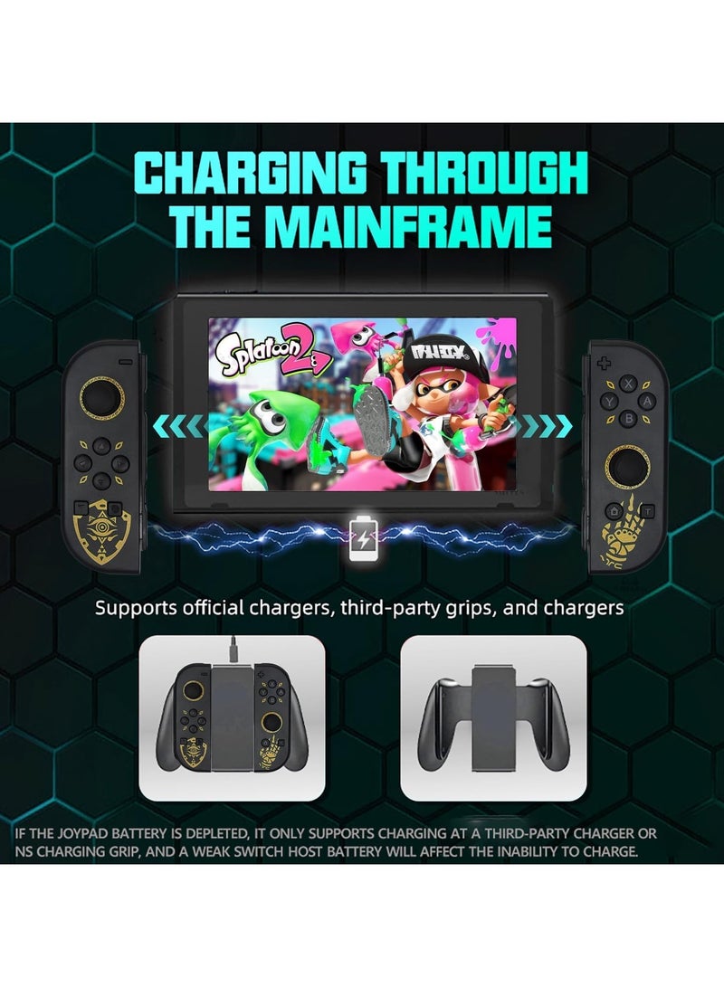 GUDOO Joycon Controllers for Nintendo Switch, Replacement for Switch Controller with RGB LED, Adjustable Turbo and Vibration, Motion Control/Wake-Up/Screenshot - Image 2