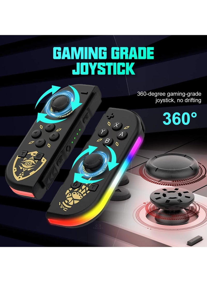 GUDOO Joycon Controllers for Nintendo Switch, Replacement for Switch Controller with RGB LED, Adjustable Turbo and Vibration, Motion Control/Wake-Up/Screenshot - Image 4
