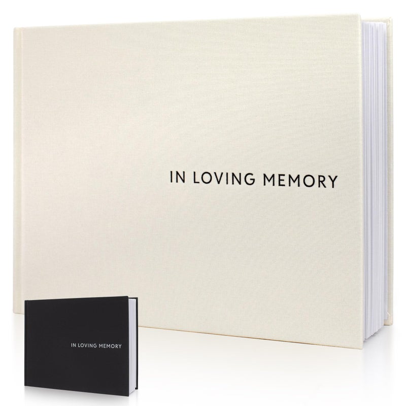ZICOTO Beautiful Linen Funeral Guest Book for The Celebration of Life  The Perfect in Loving Memory Book with Ample Space to Sign in for Guests  Premium Craftsmanship for Honoring Loved Ones