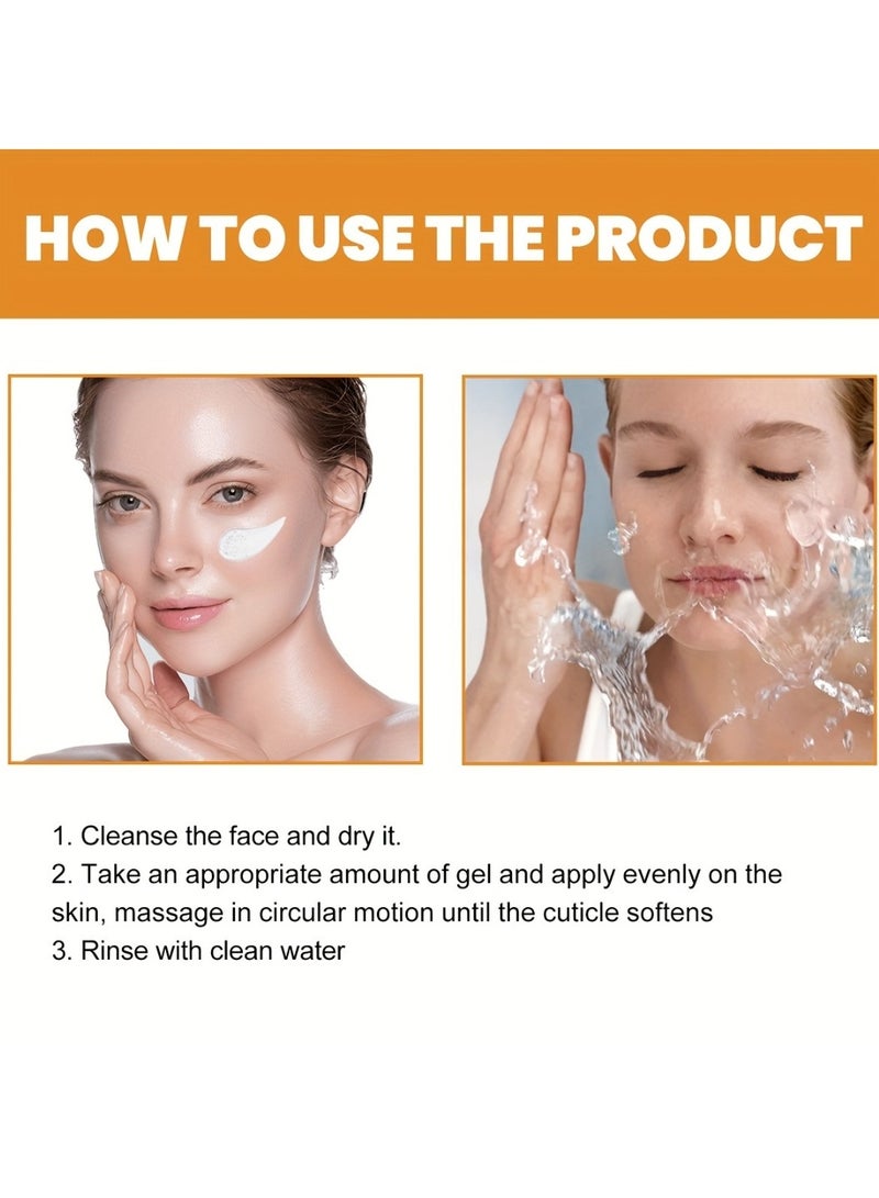 Orange Exfoliating Whitening Gel 50G Dead Skin Exfoliating Brightening Gel Scrub for Face Body and Skin Gentle Exfoliation with Vitamin C Peel Off Exfoliator Scrub Deep Cleansing Face Exfoliate Cleanser
