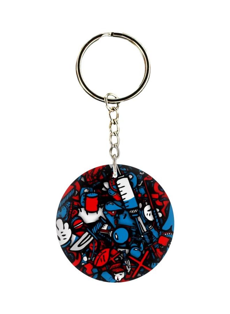 RKN Single Sided Cartoon Printed Keychain
