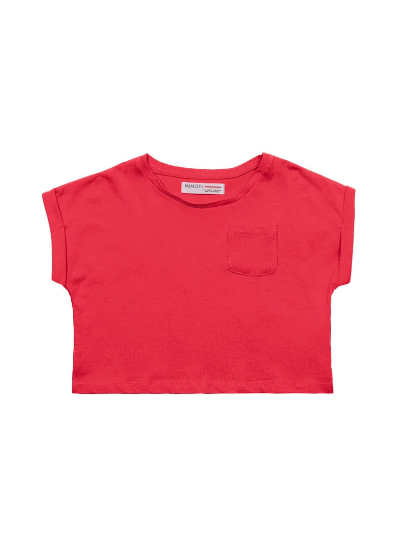 MINOTI Kids Girls T-shirt with pocket
