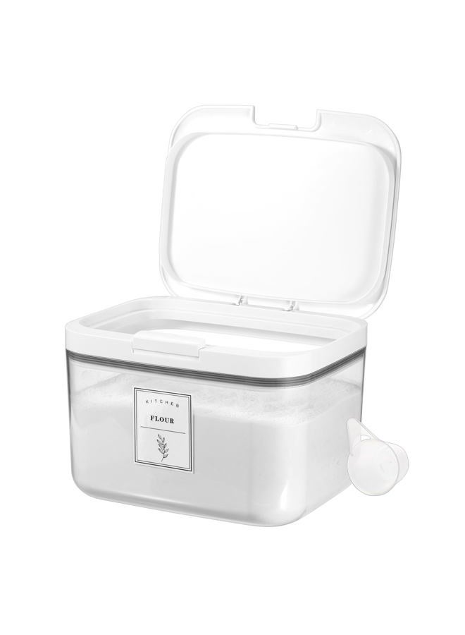 KoKone Flour Storage Container Airtight Rice Container for Kitchen Plastic Rice Dispenser with Lid & Cup Practical Food Storage Container for Grain Sugar Oatmeal Laundry Pods Dishwasher Pods - Image 1
