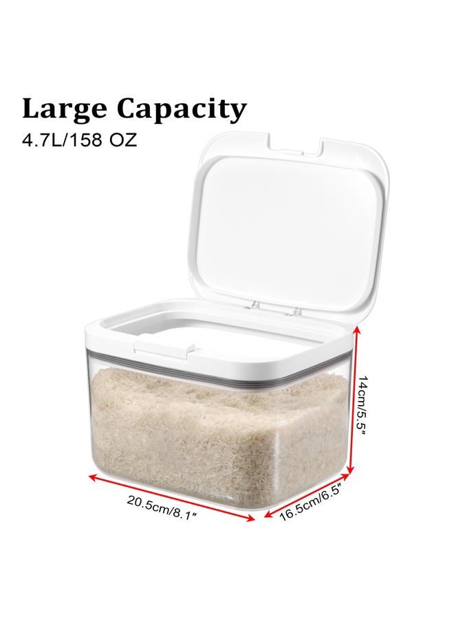 KoKone Flour Storage Container Airtight Rice Container for Kitchen Plastic Rice Dispenser with Lid & Cup Practical Food Storage Container for Grain Sugar Oatmeal Laundry Pods Dishwasher Pods - Image 3
