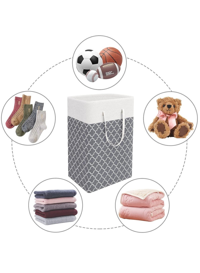 Laundry Hamper, 75L Collapsible Large Laundry Baskets with Easy Carry Handles, Freestanding Waterproof Clothes Hamper, Storage Basket for Toys Clothes, Laundry Organizer  - Image 3
