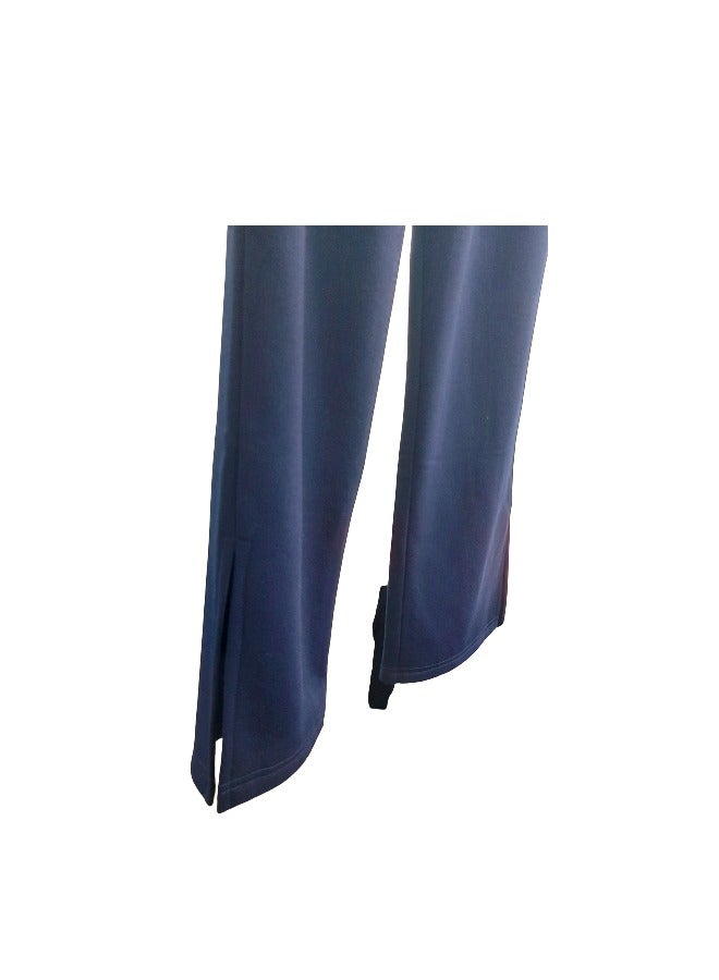 Styley Charleston Pants  dark blue Color With A Slit At The Bottom.  - Image 2