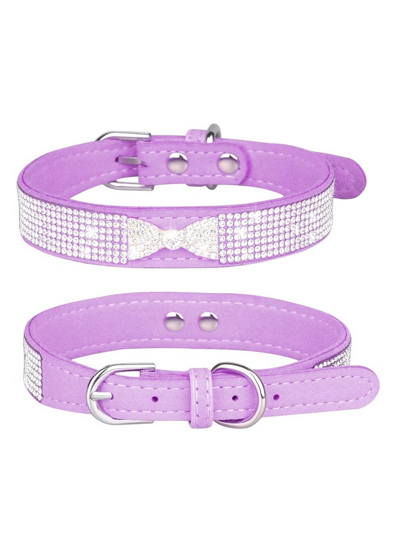 طوق قطط مرصع بالألماس وحجر الراين للحيوانات الأليفة، طوق مرن قابل للتعديل للقطط والكلاب، قلادة مجوهرات للحيوانات الأليفة الصغيرة - Image 2